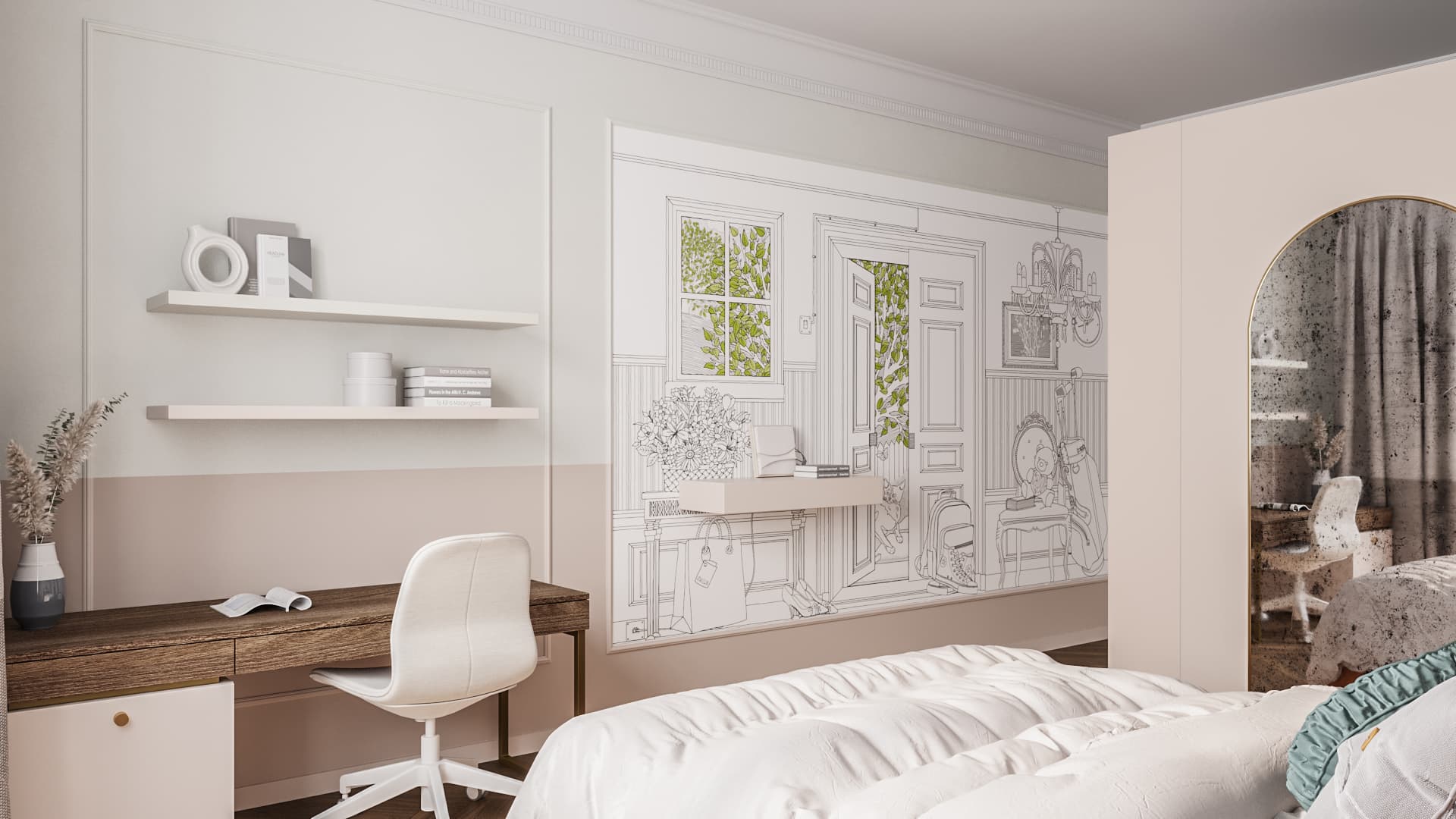 Chic Parisien Apartment - Bedroom Noemie view 2