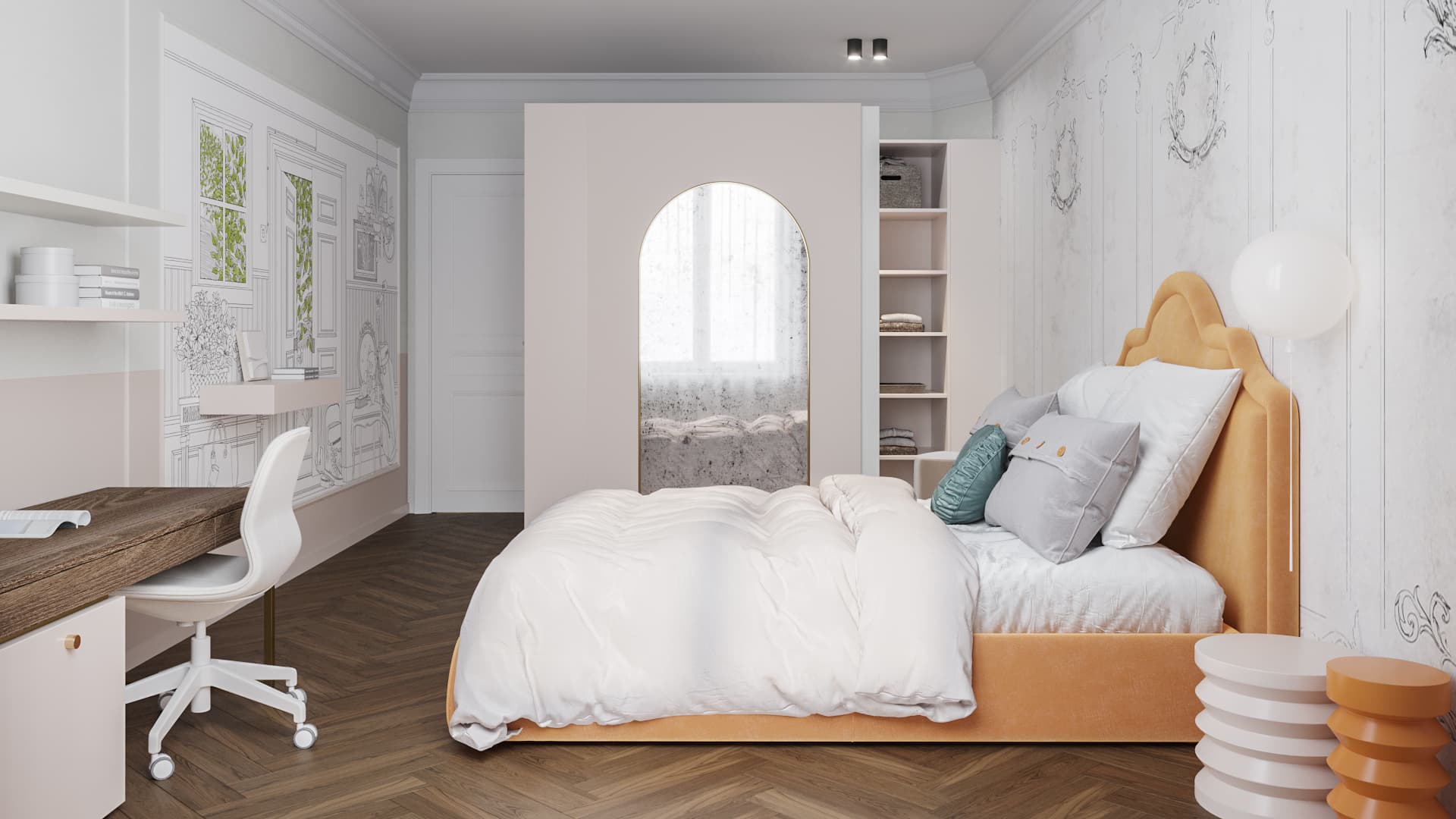 Chic Parisien Apartment - Bedroom Noemie view 3
