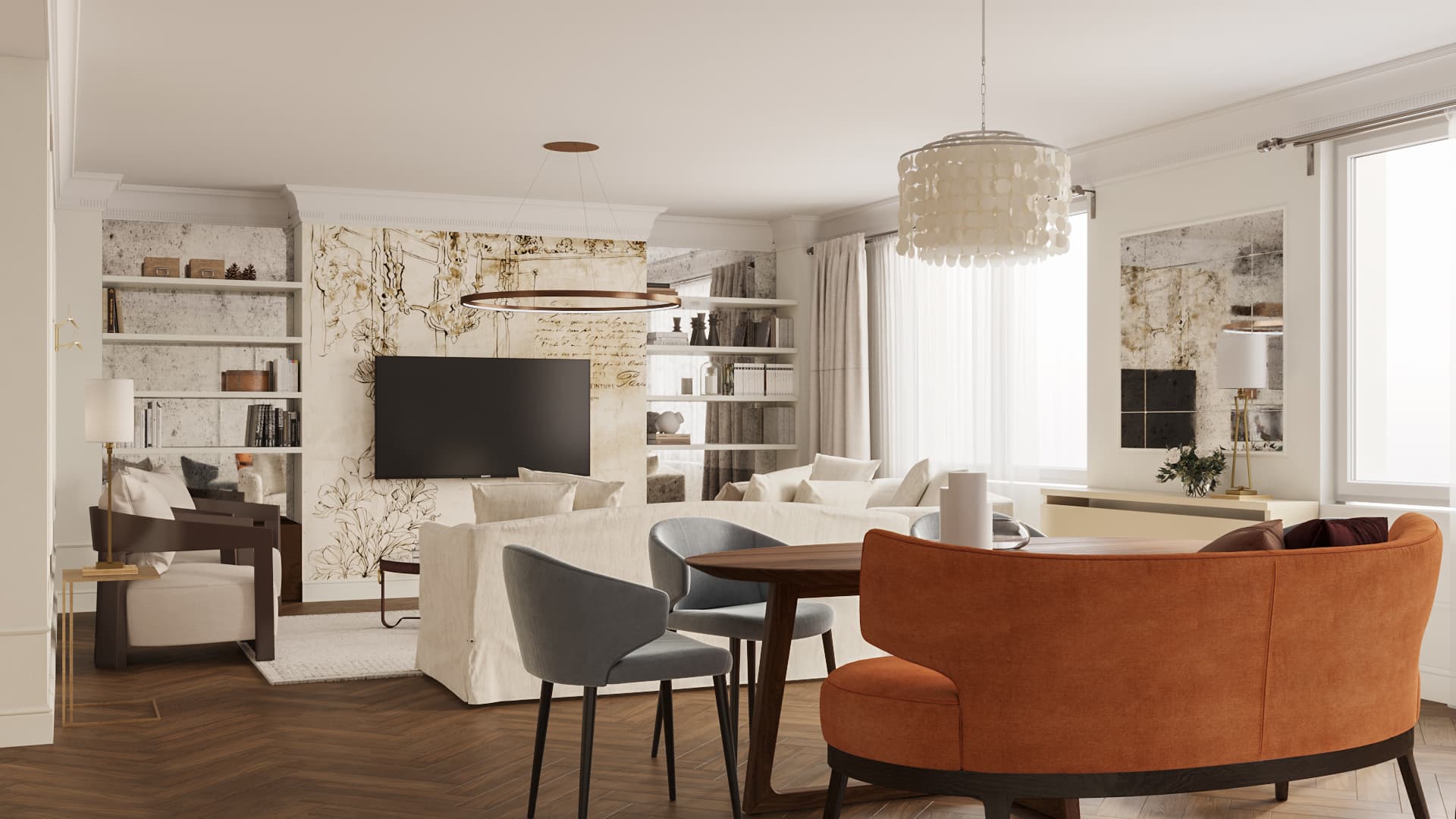 Chic Parisien Apartment - Dining area view 4