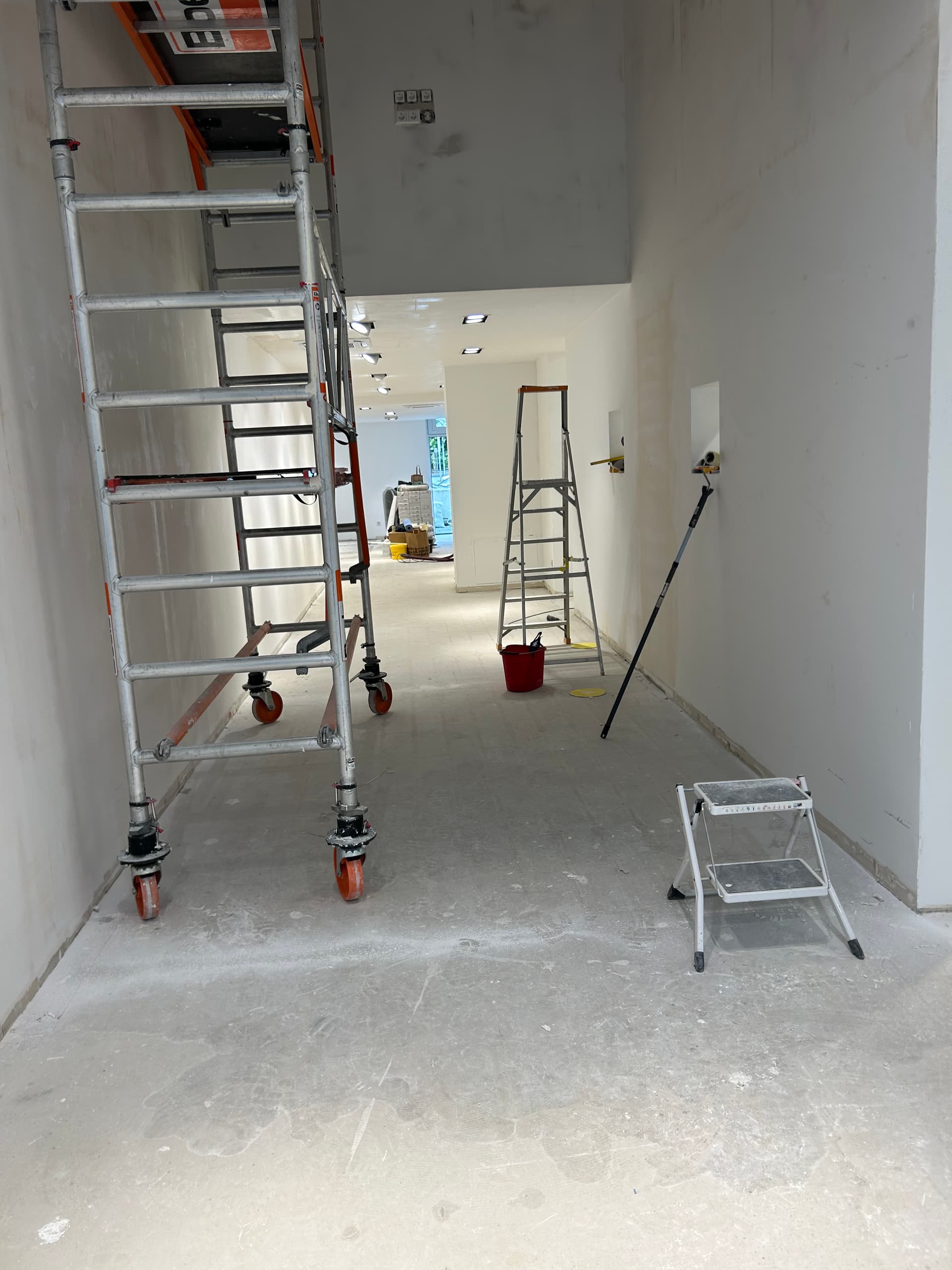 PURELEI retail interior under construction with finishing works in progress