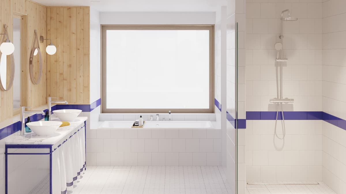 Forest room bathroom details