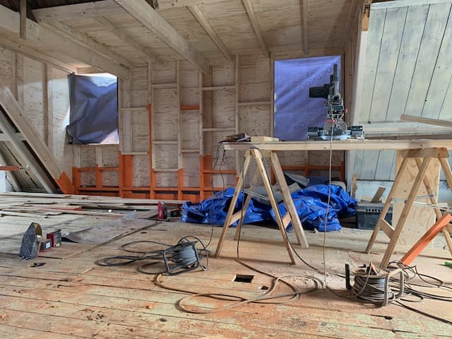 Construction in progress - Roof extension