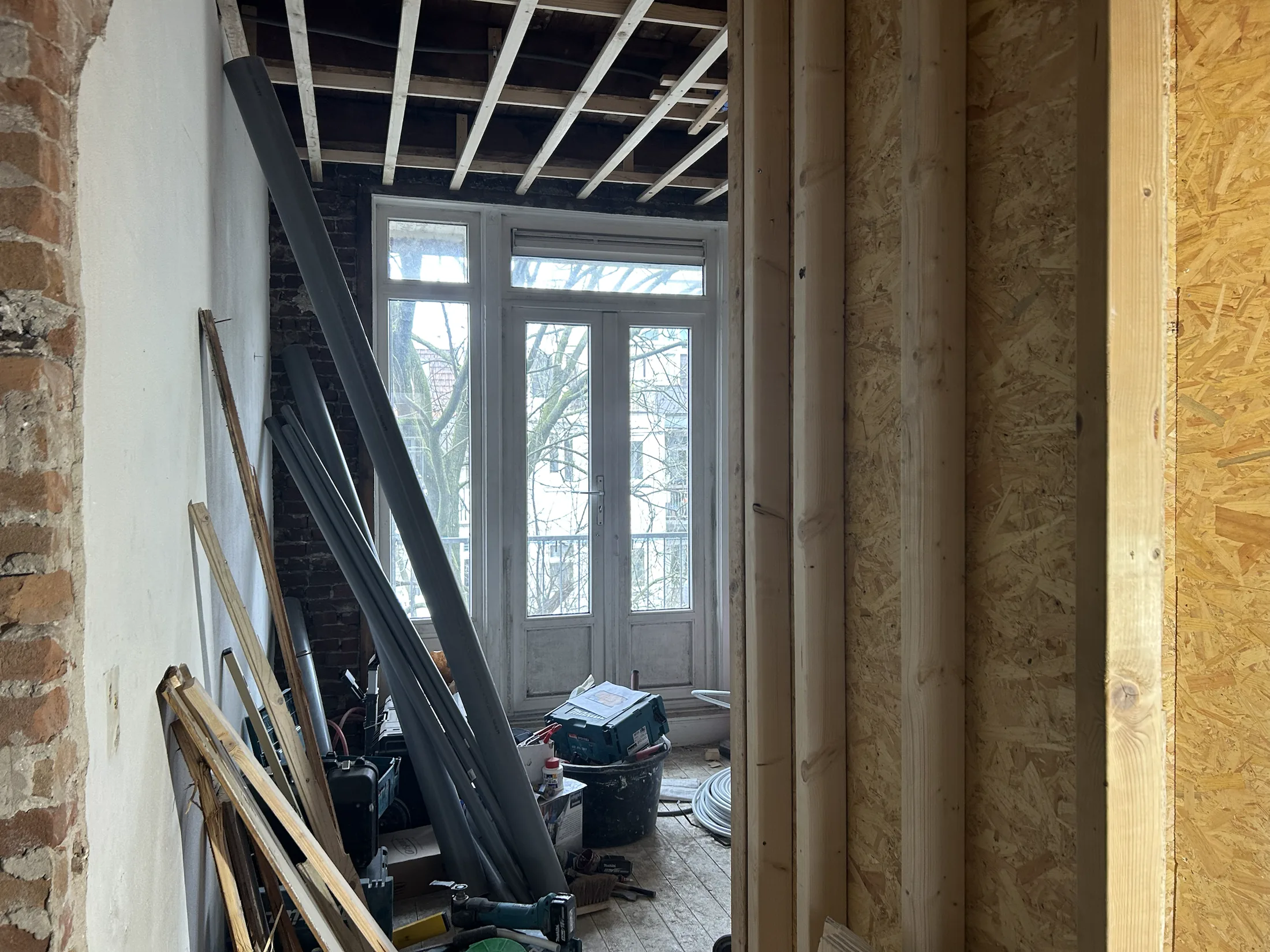 Before - living–dining area transformation in Amsterdam