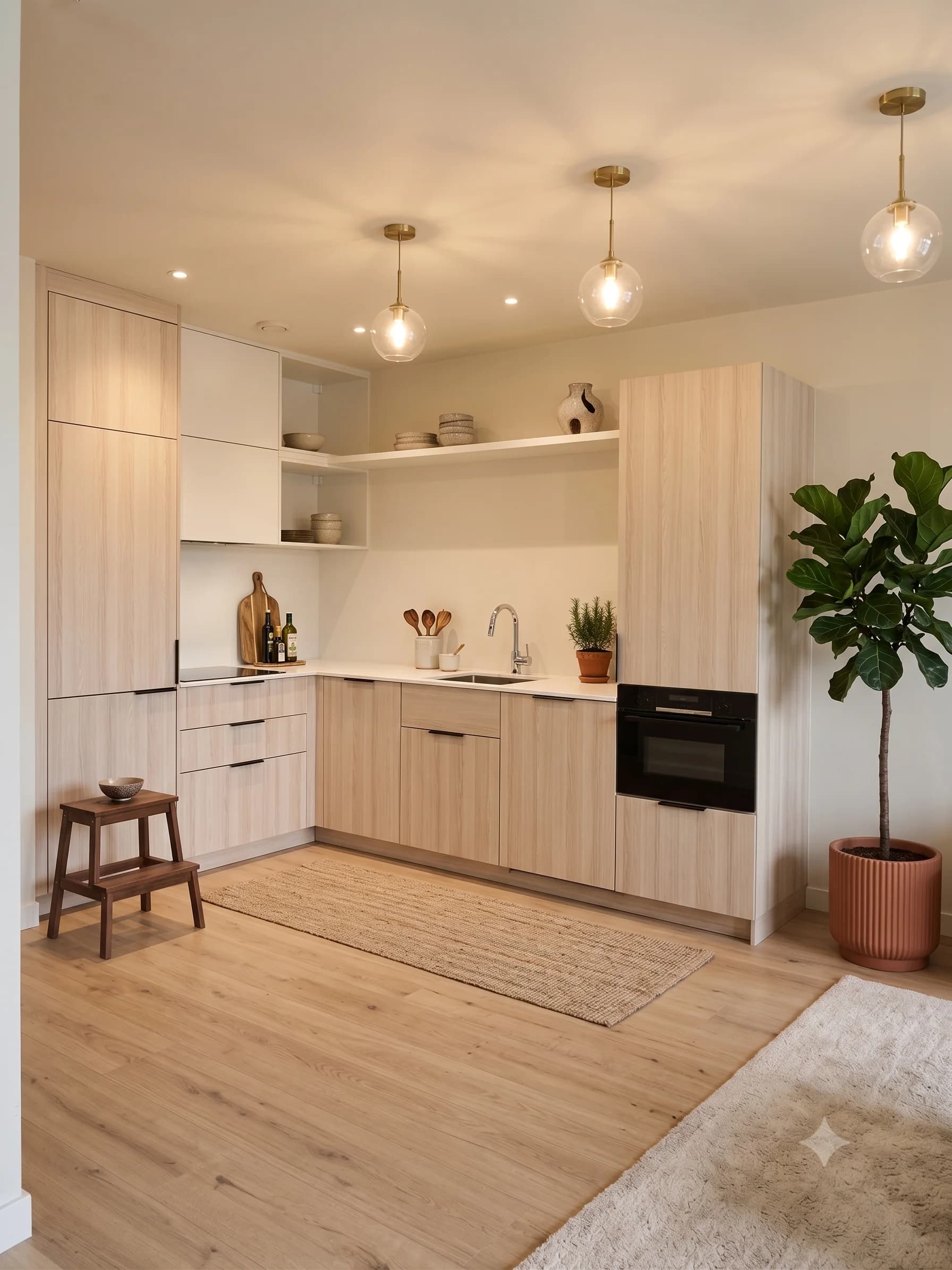 Custom kitchen design vision in the Amsterdam duplex transformation