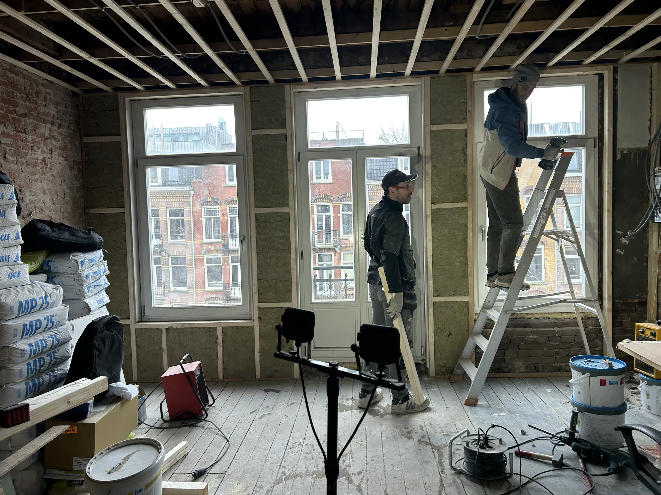 Before - living–dining area transformation in Amsterdam